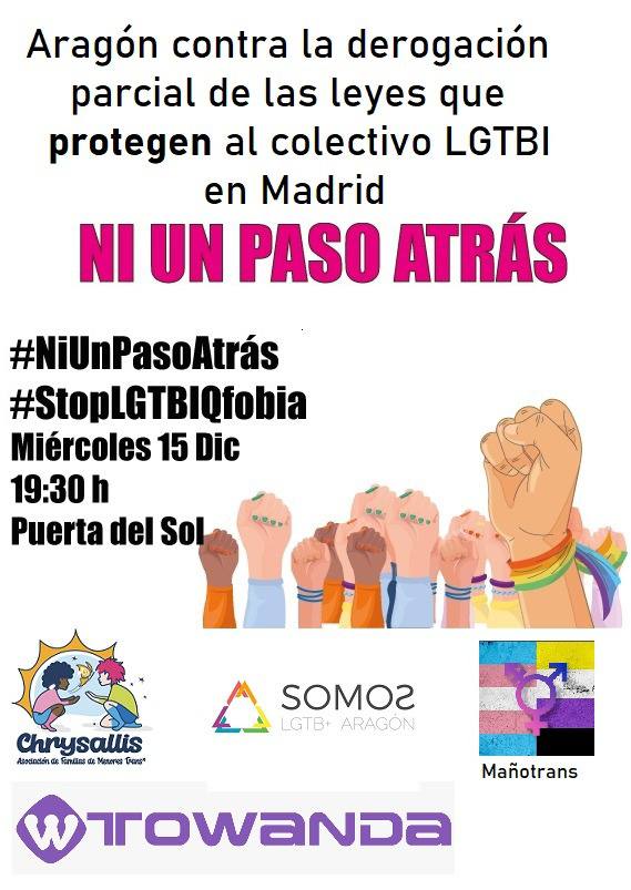 Aragón contra la derogación parcial de las leyes que protegen al colectivo LGTBI en Madrid