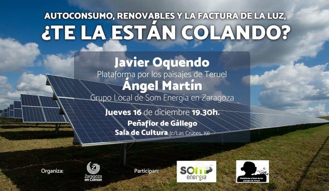 Charla: ¿Te la están colando? Autoconsumo, renovables y factura de la luz