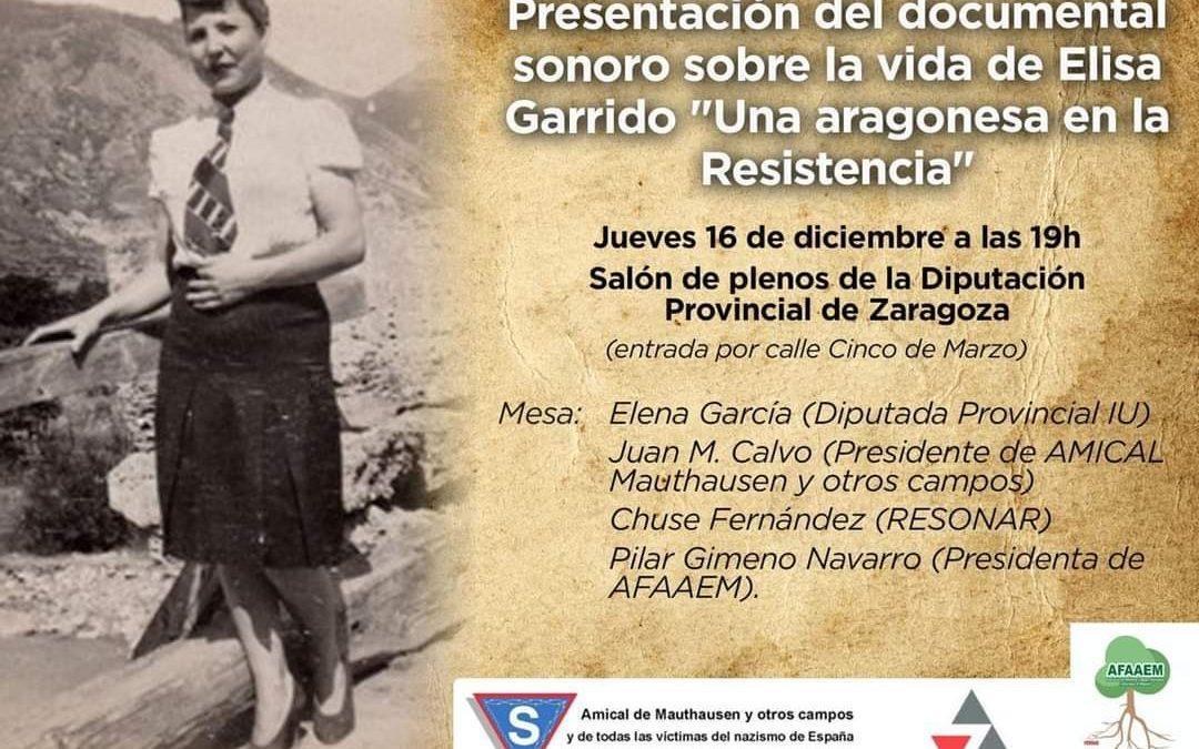 Presentación del documental sonoro sobre Elisa Garrido