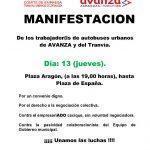 Manifestación AVANZA y Tranvía