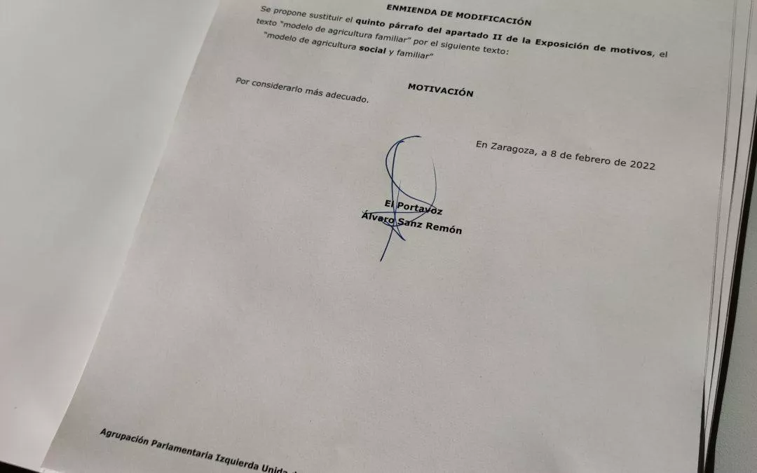 Presentamos 46 enmiendas a la ley de agricultura familiar para proteger el modelo social agrícola y ganadero desde las políticas públicas