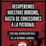 Concentración por una derogación real de la reforma laboral