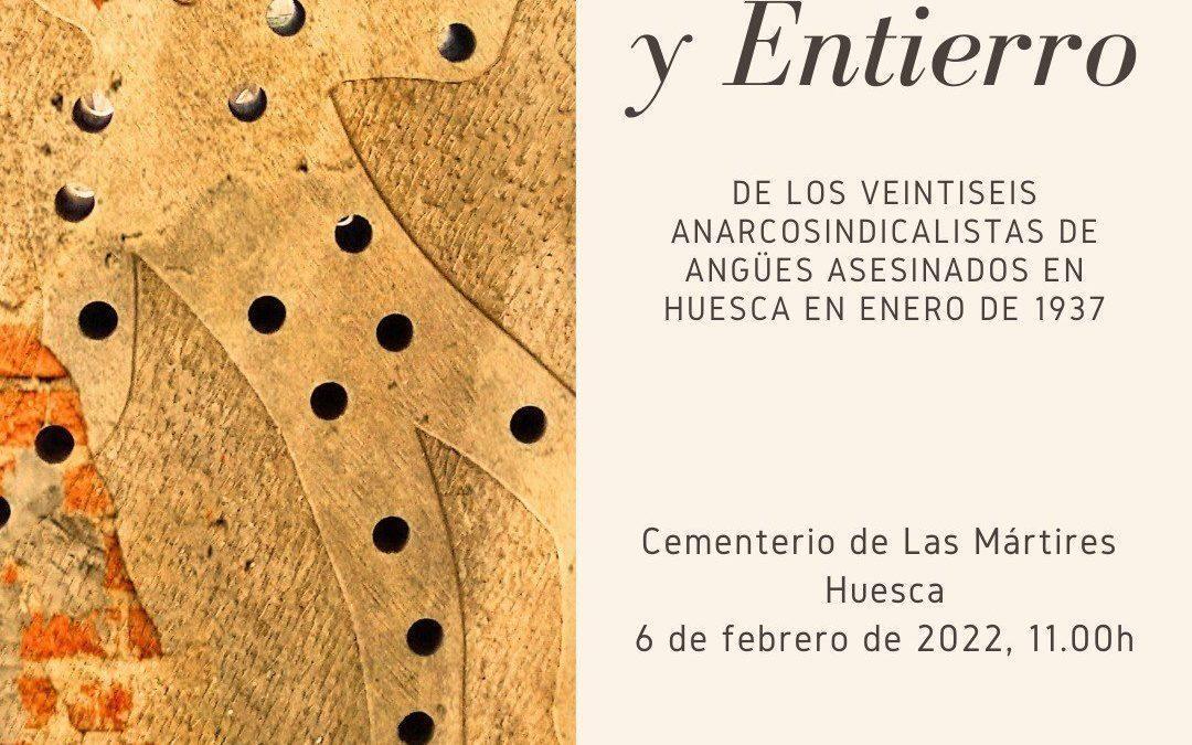 Entierro digno de los anarcosindicalistas asesinados en Huesca