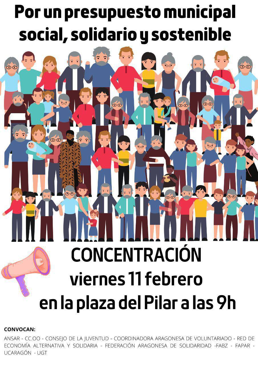 Concentración por un presupuesto municipal social, solidario y sostenible