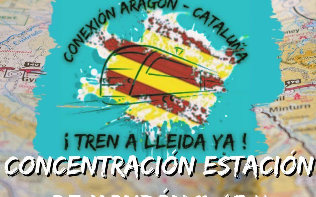 Concentración Tren a Lleida Ya