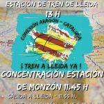 Concentración Tren a Lleida Ya