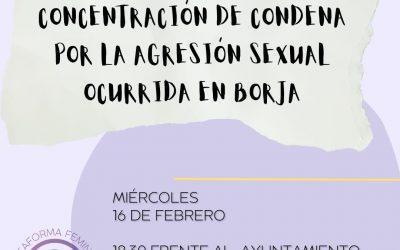 Condenamos la violación de una menor en Borja, síntoma del machismo estructural que cala peligrosamente en los jóvenes