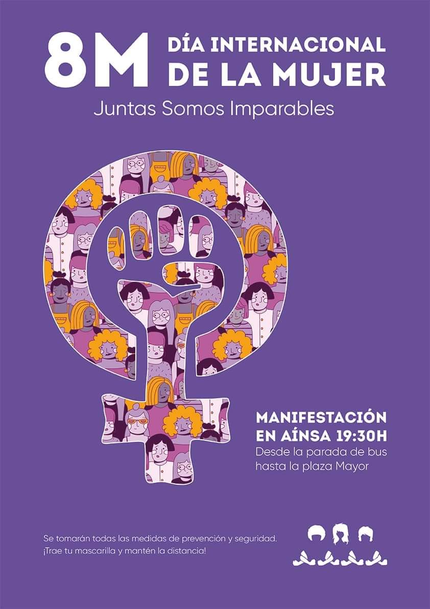 Manifestación 8M: Aínsa