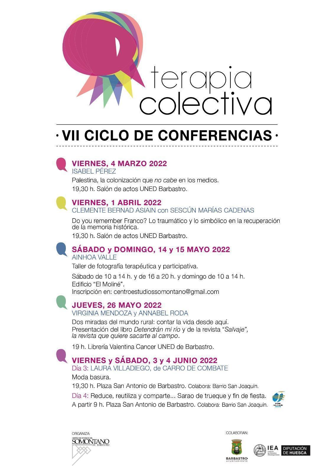 VII Ciclo de Conferencias Terapia Colectiva (Barbastro)