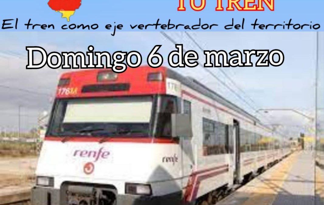 Concentración Aragón no pierdas tu tren