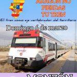 Concentración Aragón no pierdas tu tren