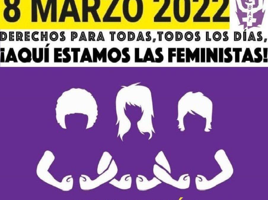 Reivindicamos más feminismo para revertir la desigualdad, luchar contra la intolerancia y el odio y transformar la sociedad en el Día Internacional de la Mujer