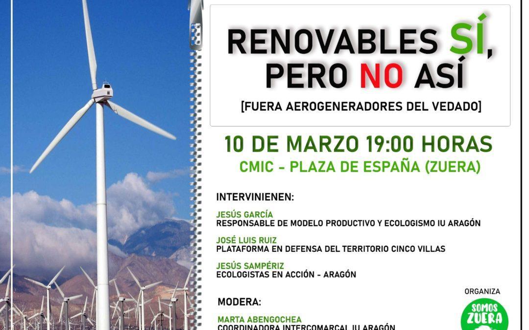 Somos Zuera organiza una charla sobre energías renovables ante la proyección de aerogeneradores en zona de protección de aves