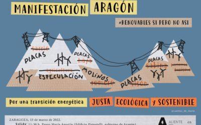 Participamos este 13M en la manifestación ‘Renovables sí, pero no así’ por “un modelo energético sostenible y democrático”