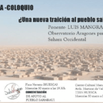Charla-coloquio ¿Una nueva traición al pueblo saharaui?