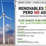 Renovables sí, pero no así: Zuera