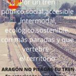 Concentración Aragón No Pierdas tu Tren- Monzón