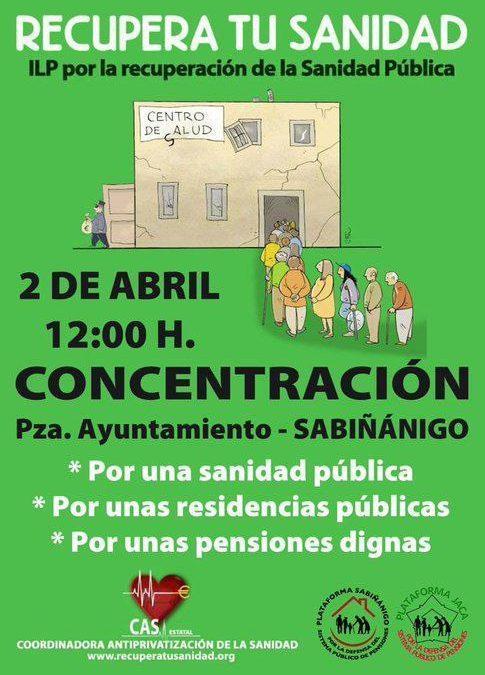Concentración por la Sanidad Pública-Sabiñánigo