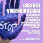 Concentración en repulsa ante las violaciones sucedidas en Huesca