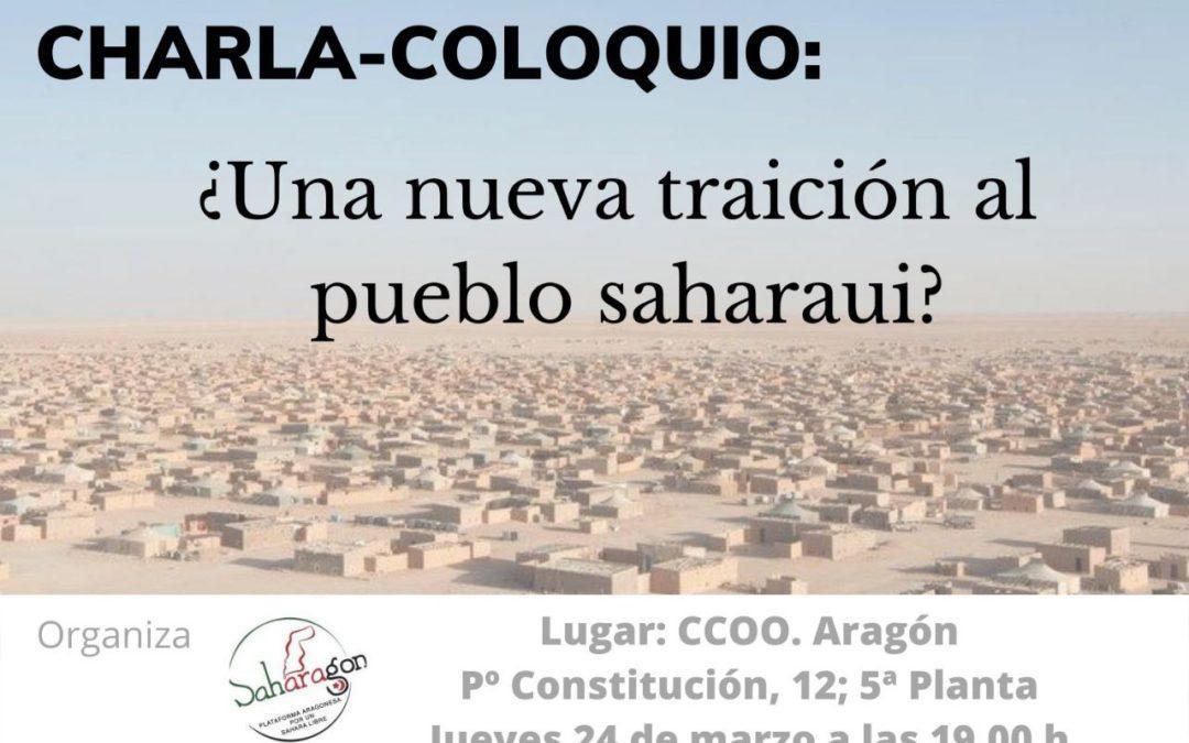 Charla-coloquio ‘¿Una nueva traición al pueblo saharaui?’