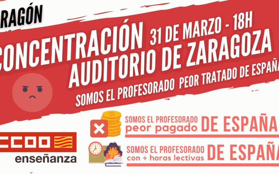 Concentración ‘Somos el profesorado peor tratado de España’