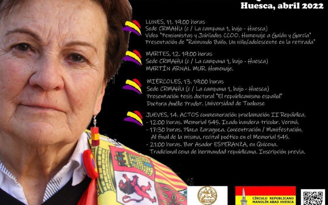 XIV Jornadas Culturales Republicanas -Huesca