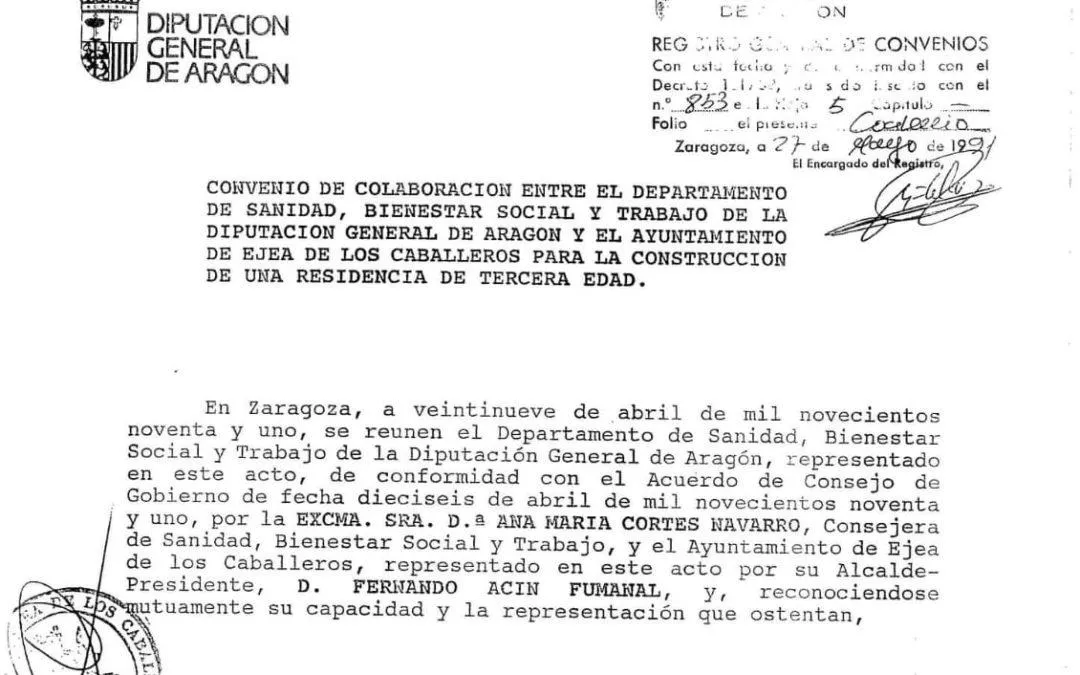 Buscamos aclarar si la Residencia Villa de Ejea fue construida con dinero público