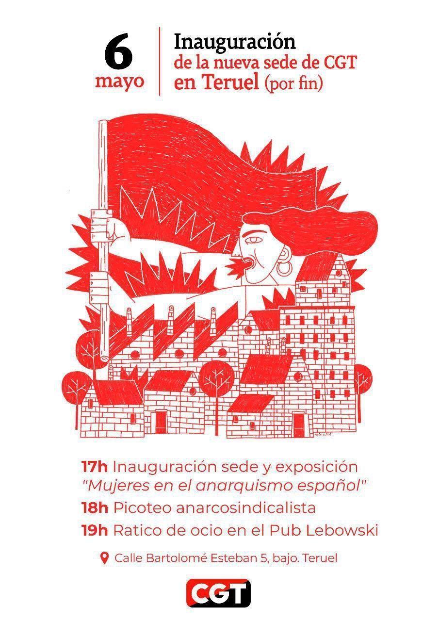 Inauguración de la nueva sede de CGT en Teruel
