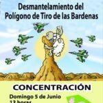 Concentración por el desmantelamiento del Polígono de Tiro de las Bardenas