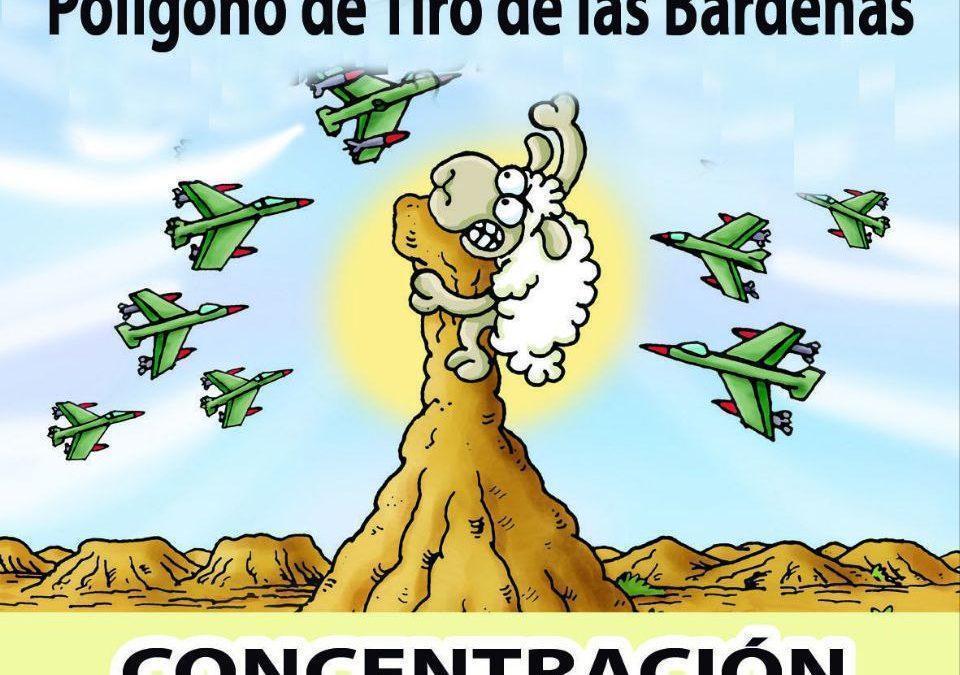 Concentración por el desmantelamiento del Polígono de Tiro de las Bardenas
