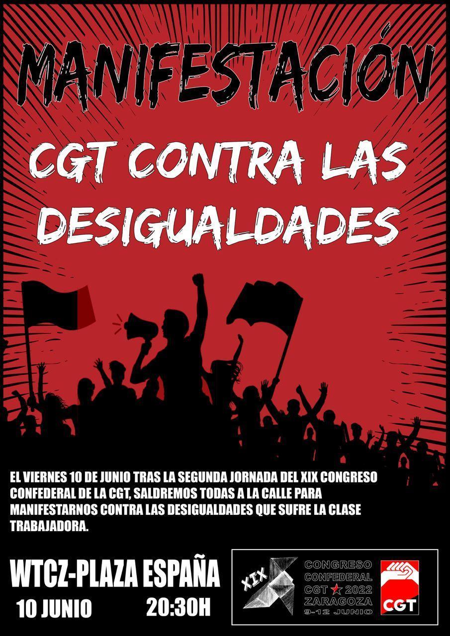 Manifestación CGT contra las desigualdades