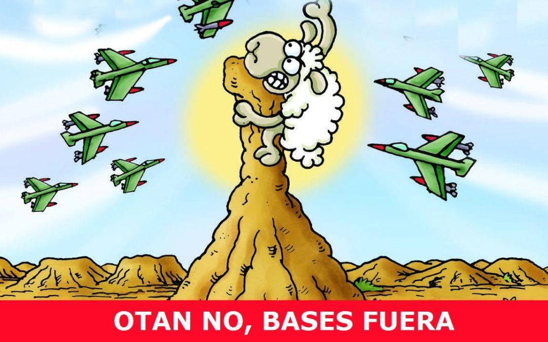 Concentración de la Plataforma No a las Guerras Ejea y Pueblos por el desmantelamiento del polígono de tiro de Las Bardenas