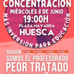 Concentración CCOO Enseñanza