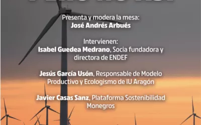 IU Huesca organiza una charla sobre los megaproyectos de renovables que afectan a nuestro territorio