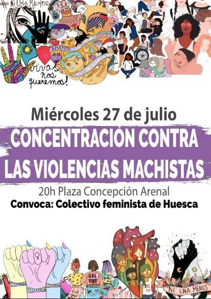 Concentración contra las violencias machistas- Huesca