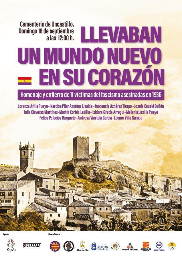 Homenaje y entierro 11 víctimas del fascismo asesinadas en 1936