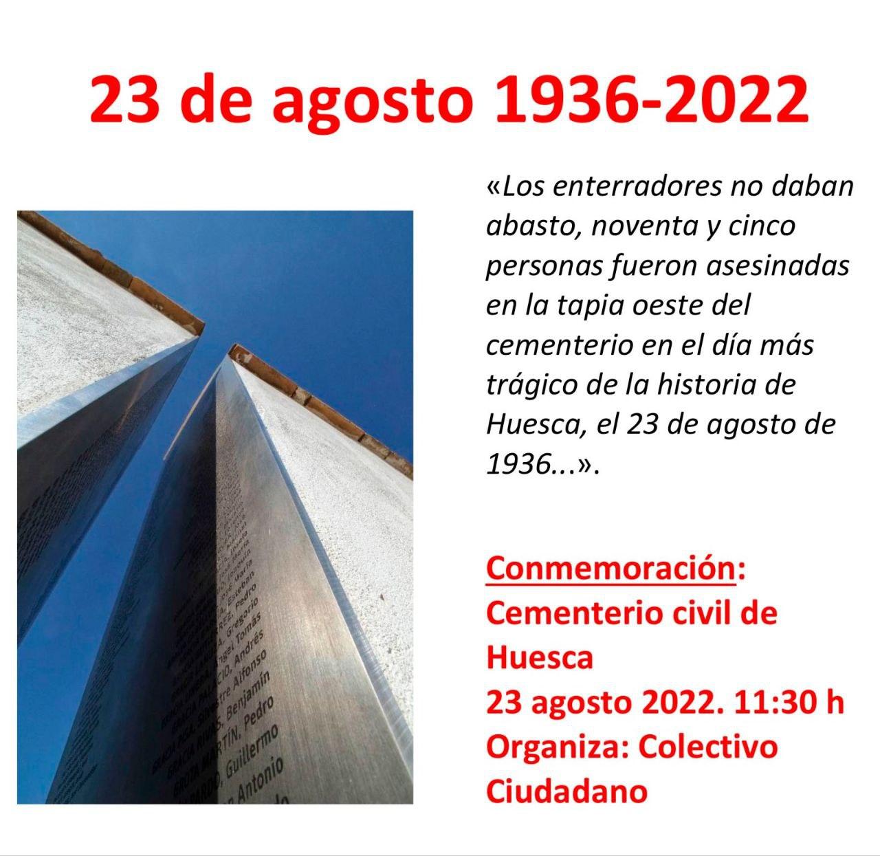Conmemoración: 23 de agosto de 1.936-2022