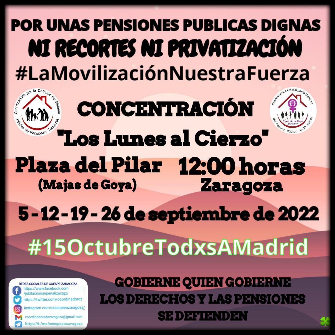 Los lunes al Cierzo: por unas pensiones públicas dignas