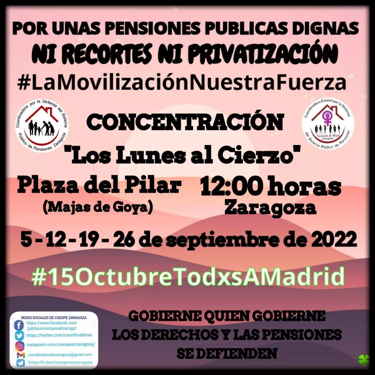Los lunes al Cierzo: por unas pensiones públicas dignas