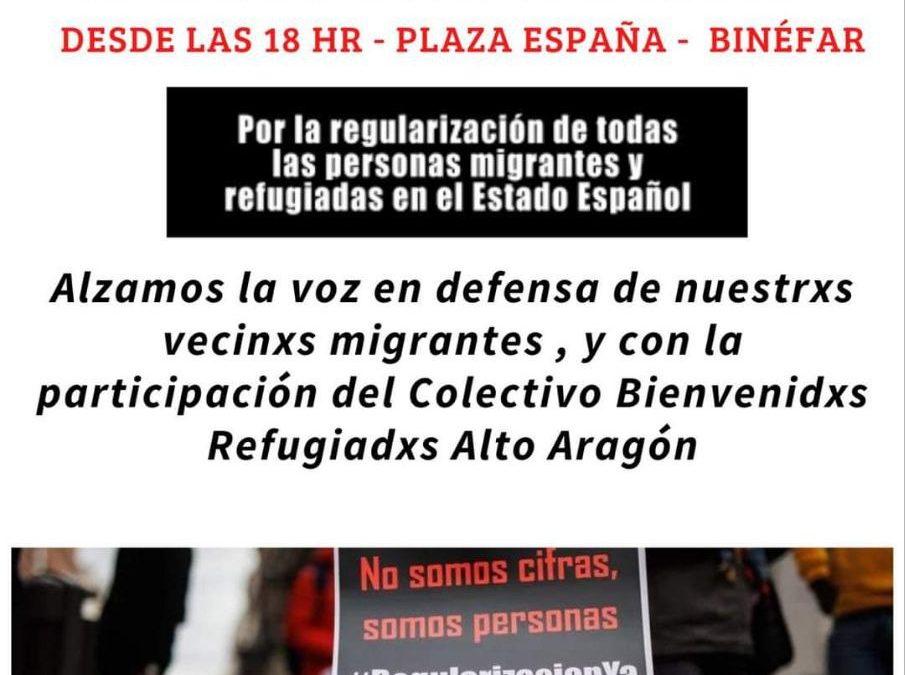 Concentración y recogida de firmas por la regularización de personas migrantes