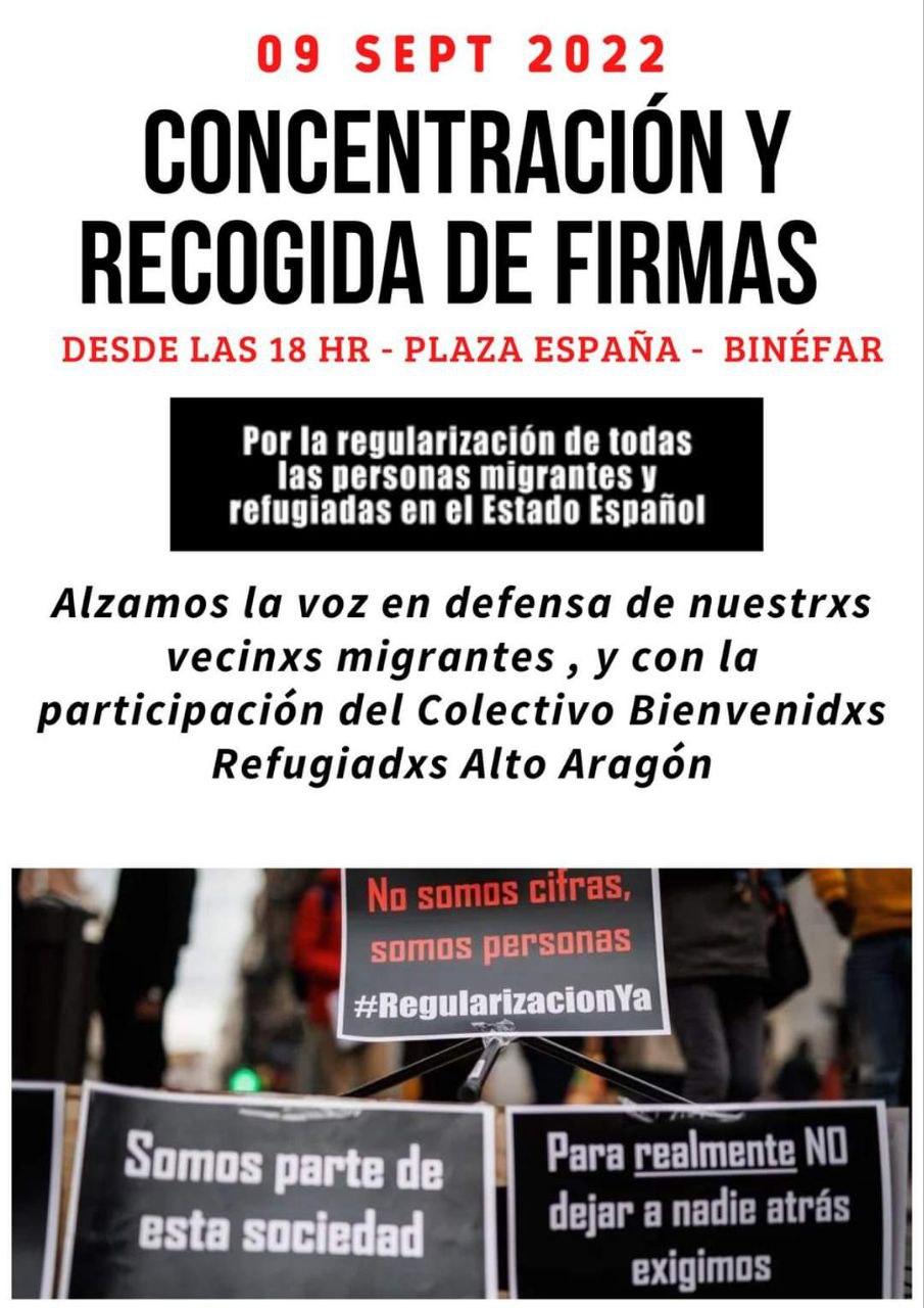 Concentración y recogida de firmas por la regularización de personas migrantes