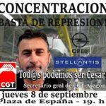 Concentración basta de represión en Stellantis