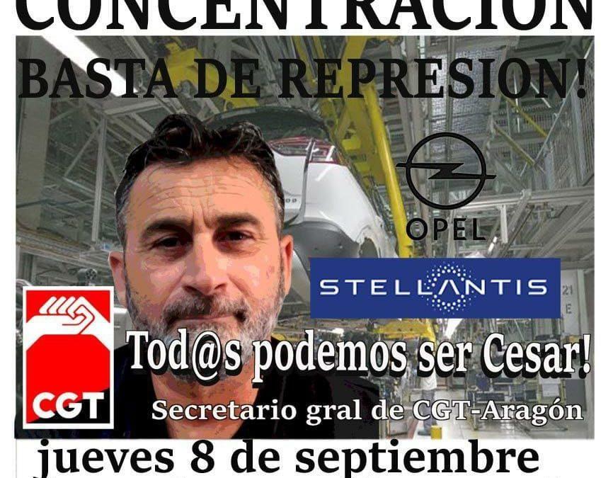 Concentración basta de represión en Stellantis