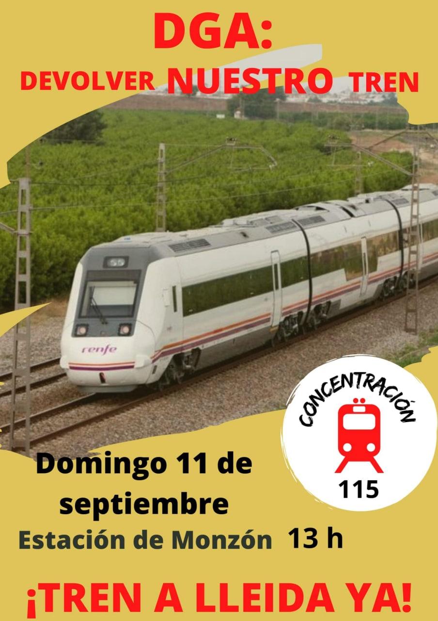 Concentración Tren a Lleida Ya