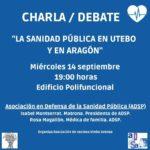 Charla 'La sanidad pública en Utebo y en aragón'