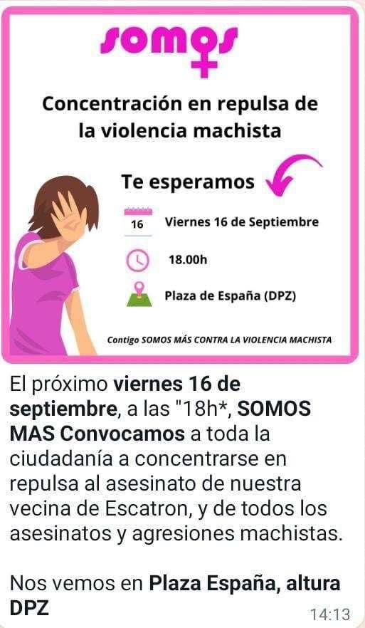 Concentración en repulsa a la violencia machista
