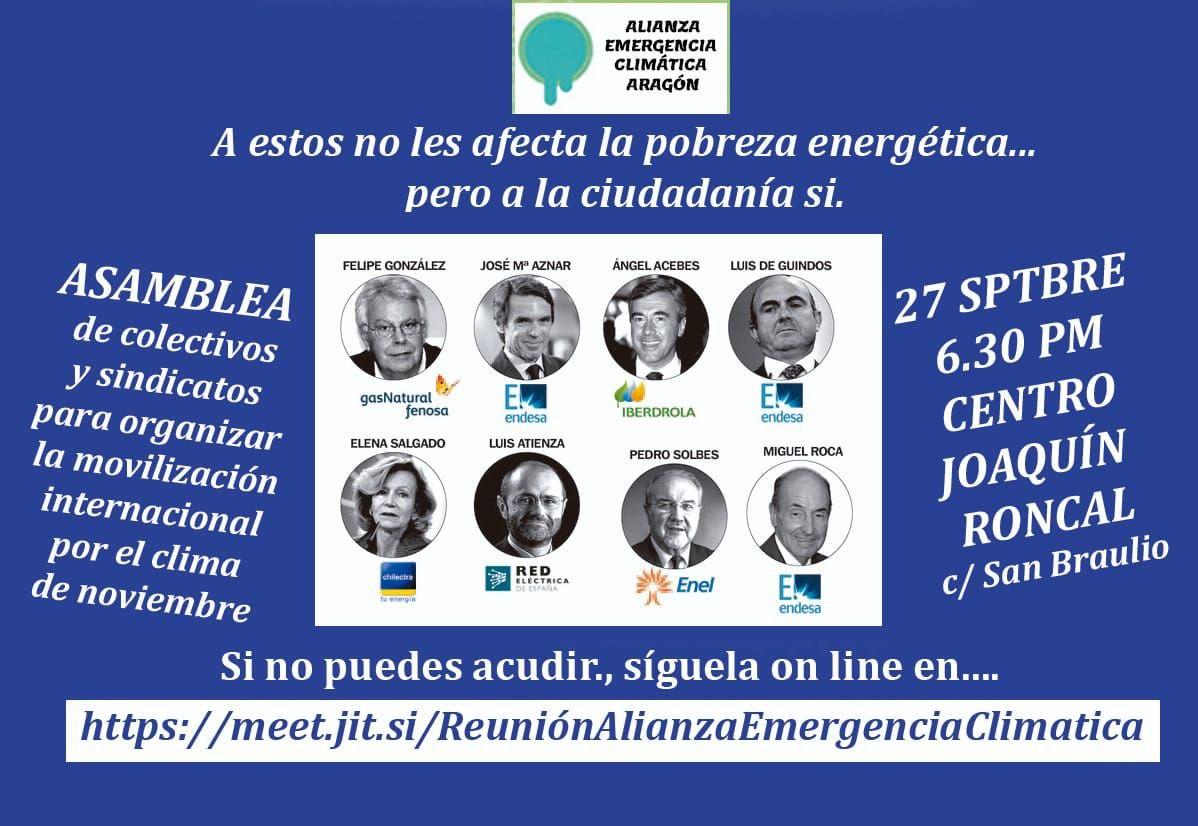 Asamblea de colectivos y sindicatos para movilación por el clima