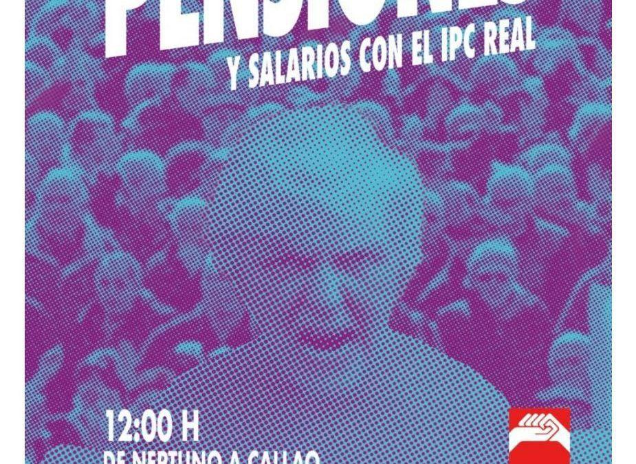 Manifestación por la subida de las pensiones y salarios