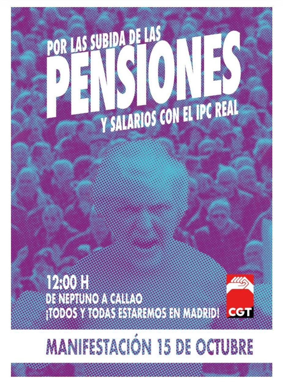 Manifestación por la subida de las pensiones y salarios