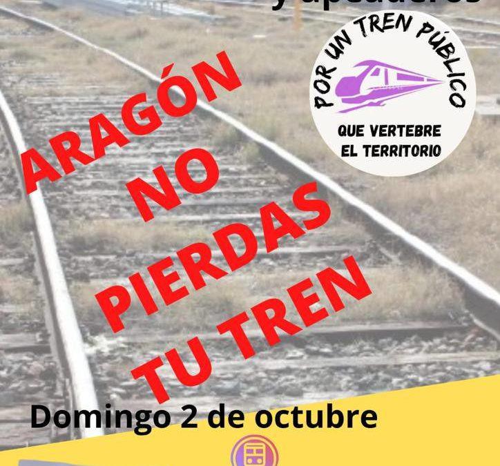 Concentración Aragón no Pierdas tu Tren